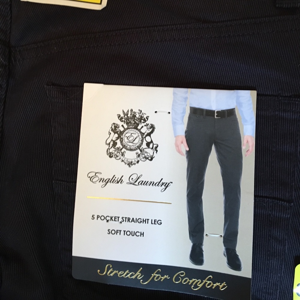 Navy super thin, soft, corduroy stretch pant